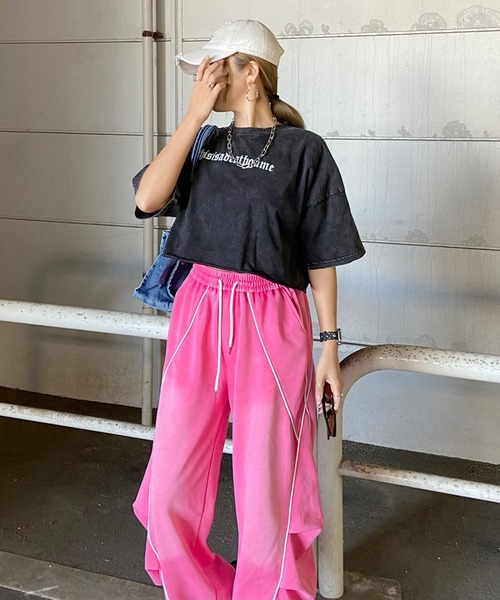 non-hedge(ノンヘッジ)の「ブリーチロゴショート丈Tシャツ(Tシャツ/カットソー・レディース・オフホワイト/ブラック/ブラック×レッド/ブラック×ホワイト/シルバー・FREE)」の13枚目の写真