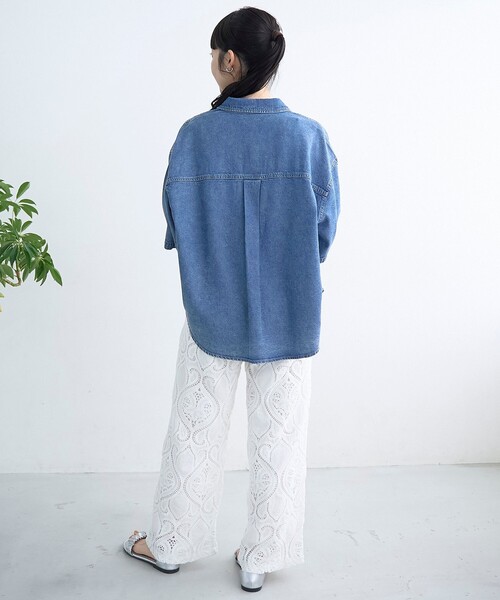 coen(コーエン)の「モチーフ刺繍レース イージーワイドパンツ(その他パンツ・レディース・ワインレッド/オフホワイト/ブラック・FREE)」の5枚目の写真