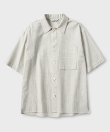 NONBLANK（ノンブランク）の「ストライプシアサッカーシャツ_IVORY（シャツ/ブラウス）」