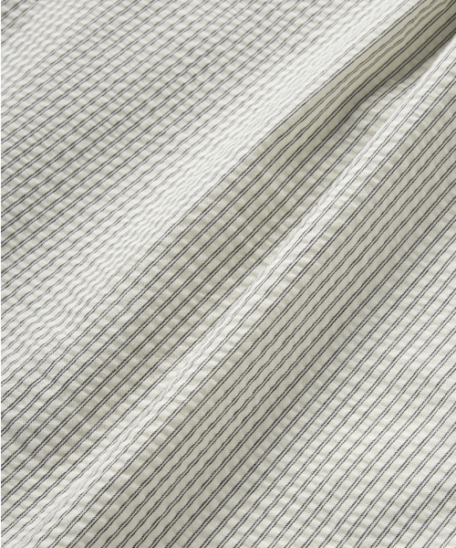 NONBLANK(ノンブランク)の「ストライプシアサッカーシャツ_IVORY(シャツ/ブラウス・レディース・その他・SMALL/MEDIUM/LARGE/X-LARGE/XX-LARGE)」の9枚目の写真