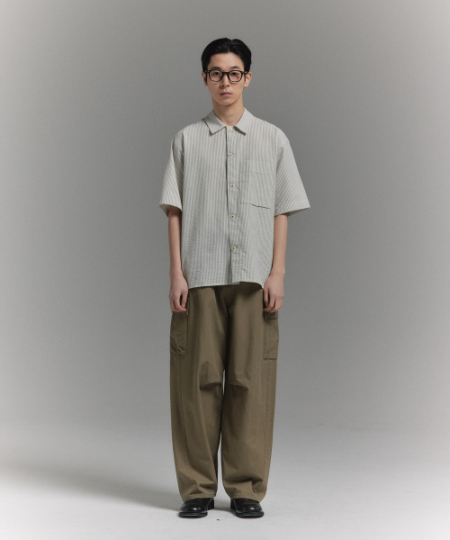 NONBLANK(ノンブランク)の「ストライプシアサッカーシャツ_IVORY(シャツ/ブラウス・レディース・その他・SMALL/MEDIUM/LARGE/X-LARGE/XX-LARGE)」の11枚目の写真