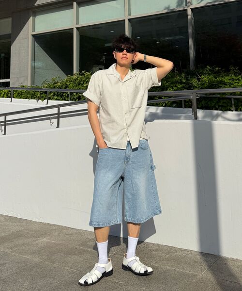 NONBLANK(ノンブランク)の「ストライプシアサッカーシャツ_IVORY(シャツ/ブラウス・レディース・その他・SMALL/MEDIUM/LARGE/X-LARGE/XX-LARGE)」の13枚目の写真