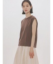 MIDIUMISOLID for Ladies フレンチスリーブプルオーバー