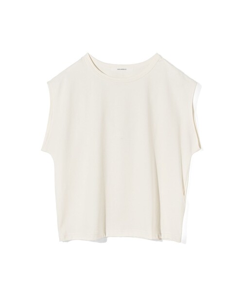 MIDIUMISOLID(ミディウミソリッド)の「MIDIUMISOLID for Ladies フレンチスリーブプルオーバー(Tシャツ/カットソー・レディース・ブルー/ブラウン/ブラック/キナリ・FREE)」の2枚目の写真