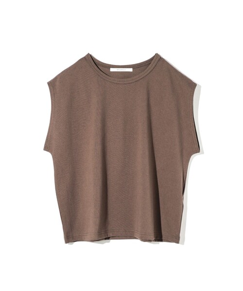 MIDIUMISOLID(ミディウミソリッド)の「MIDIUMISOLID for Ladies フレンチスリーブプルオーバー(Tシャツ/カットソー・レディース・ブルー/ブラウン/ブラック/キナリ・FREE)」の6枚目の写真