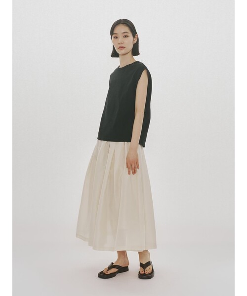 MIDIUMISOLID(ミディウミソリッド)の「MIDIUMISOLID for Ladies フレンチスリーブプルオーバー(Tシャツ/カットソー・レディース・ブルー/ブラウン/ブラック/キナリ・FREE)」の16枚目の写真