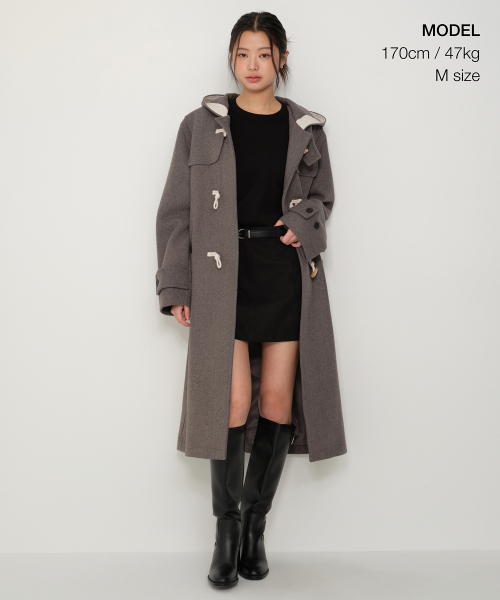 MUSINSA STANDARD WOMAN（ムシンサスタンダードウーマン）の「ウィメンズウールブレンドオーバーサイズダッフルコート[トープ]（チェスターコート・レディース・その他・MEDIUM/SMALL/LARGE/X-SMALL）」の8枚目の写真