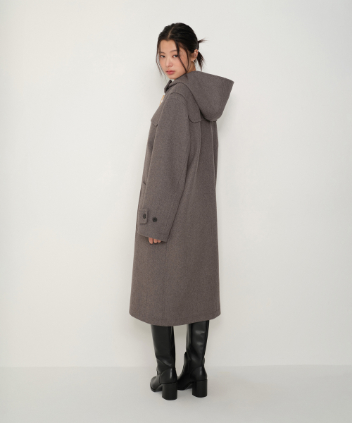 MUSINSA STANDARD WOMAN（ムシンサスタンダードウーマン）の「ウィメンズウールブレンドオーバーサイズダッフルコート[トープ]（チェスターコート・レディース・その他・MEDIUM/SMALL/LARGE/X-SMALL）」の2枚目の写真