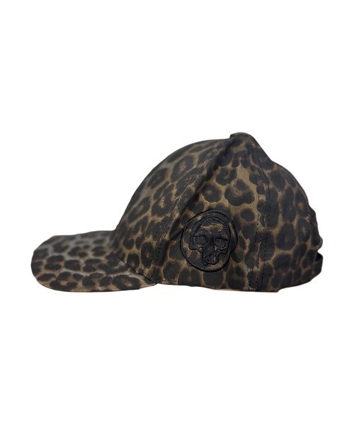 Never mind the XU / Chikashitsu+(ネバーマインド ザ エックスユー / チカシツプラス)の「【haveyoudiedbefore?】Spotted Leper Cap / 【ハブユーダイドビフォー】レオパードロゴグラフィックキャップ(キャップ・メンズ・ブラウン・ONE SIZE)」の2枚目の写真