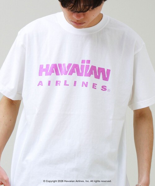 GOOD ROCK SPEED(グッドロックスピード)の「【GOOD ROCK SPEED】HAWAIIAN AIRLINE ロゴTシャツ(Tシャツ/カットソー・メンズ・ホワイト系その他2/ベージュ/パープル/ホワイト系その他3・M/L)」の3枚目の写真