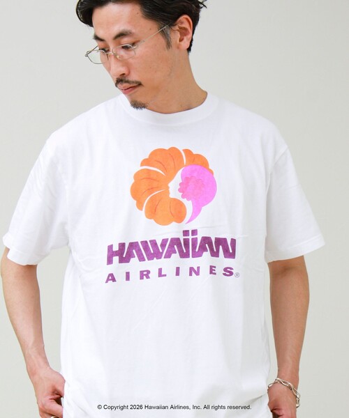 GOOD ROCK SPEED(グッドロックスピード)の「【GOOD ROCK SPEED】HAWAIIAN AIRLINE ロゴTシャツ(Tシャツ/カットソー・メンズ・ホワイト系その他2/ベージュ/パープル/ホワイト系その他3・M/L)」の14枚目の写真
