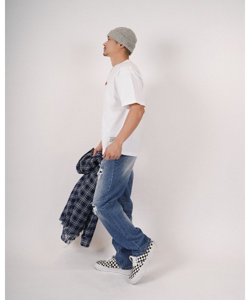#Re:room(リルーム)の「フラワーアイコンワッペンTシャツ(Tシャツ/カットソー・メンズ・ブラック/ホワイト・S-M/M-L/L-XL)」の5枚目の写真