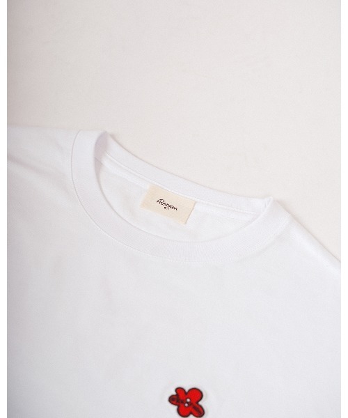 #Re:room(リルーム)の「フラワーアイコンワッペンTシャツ(Tシャツ/カットソー・メンズ・ブラック/ホワイト・S-M/M-L/L-XL)」の7枚目の写真