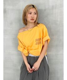 Ungrid | WAIPER別注 オフショルロゴTee(Tシャツ/カットソー)