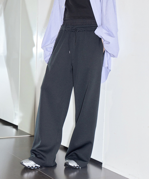 CITYSHOP(シティーショップ)の「DOUBLE WAIST JERSEY パンツ(その他パンツ・レディース・ブラック・40/38/36)」の1枚目の写真