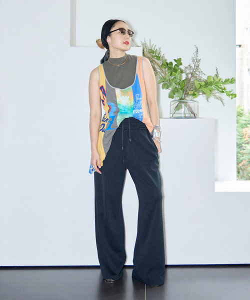 CITYSHOP(シティーショップ)の「DOUBLE WAIST JERSEY パンツ(その他パンツ・レディース・ブラック・40/38/36)」の11枚目の写真
