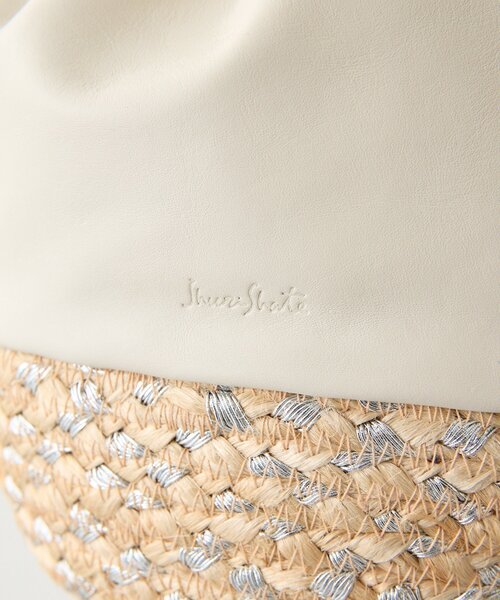 ear PAPILLONNER（イアパピヨネ）の「【Jhuri Shate （ジュリシャテ）】エッグバッグ（かごバッグ・レディース・ホワイト/ブラック・FREE）」の18枚目の写真