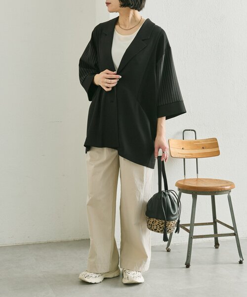 ear PAPILLONNER（イアパピヨネ）の「【Jhuri Shate （ジュリシャテ）】エッグバッグ（かごバッグ・レディース・ホワイト/ブラック・FREE）」の7枚目の写真