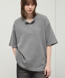 【Alfred Alex】Waffle Henley Neck Tee / ワッフル ヘンリーネックTシャツ