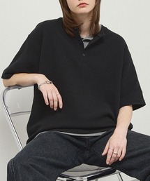 Alfred Alex(�A���t���b�h�A���b�N�X)�́yAlfred Alex�zWaffle Henley Neck Tee / ���b�t�� �w�����[�l�b�NT�V���c(T�V���c/�J�b�g�\�[)