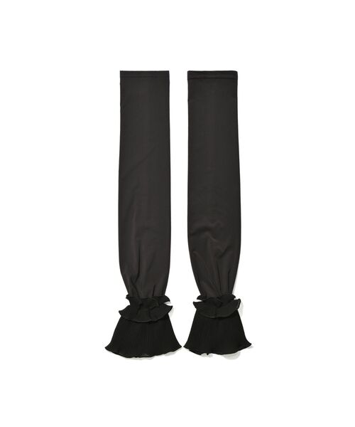 Francfranc(フランフラン)の「ポーチ付き プリーツカフス UVアームカバー UVカット 日焼け対策 接触冷感(ルームウェア/パジャマ・レディース・ブラック・FREE)」の4枚目の写真