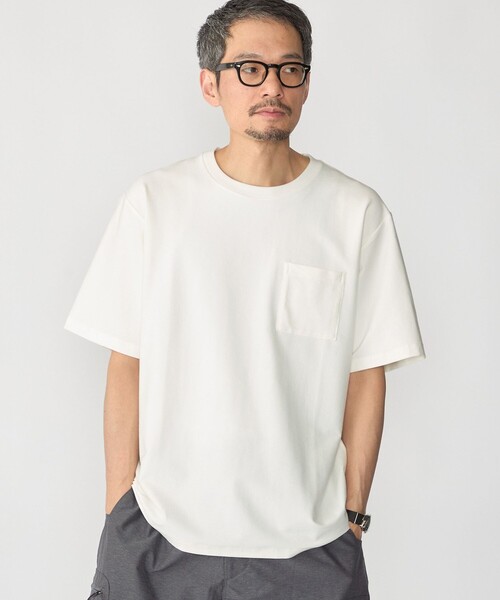 SHIPS(シップス)の「SHIPS:〈接触冷感/ 遮熱/ UVカット〉COVEROSS(R) フリーザー Tシャツ(Tシャツ/カットソー・メンズ・ネイビー/ホワイト/ライトグリーン/ブラウン/ライトグレー・MEDIUM/SMALL/X-LARGE/LARGE)」の10枚目の写真