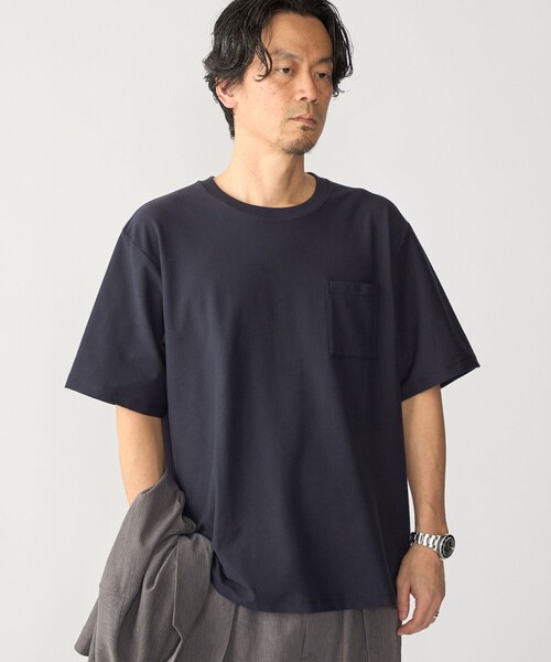 SHIPS(シップス)の「SHIPS:〈接触冷感/ 遮熱/ UVカット〉COVEROSS(R) フリーザー Tシャツ(Tシャツ/カットソー・メンズ・ネイビー/ホワイト/ライトグリーン/ブラウン/ライトグレー・MEDIUM/SMALL/X-LARGE/LARGE)」の13枚目の写真