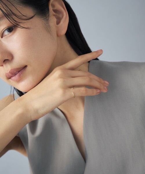Jouete(ジュエッテ)の「K10YG ピンキーリング ダイヤモンド(リング・レディース・イエローゴールド・7号/3号)」の5枚目の写真