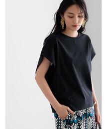 Te chichi | 【接触冷感/遮熱/吸水速乾】ショルダータックドルマンTシャツ(Tシャツ/カットソー)