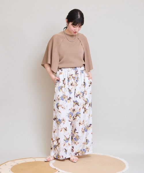 LHELBIE(レルビエ)の「【洗えるニット】ケープニットトップス(Tシャツ/カットソー・レディース・アイボリー/ブラック/グレイッシュベージュ・M)」の14枚目の写真