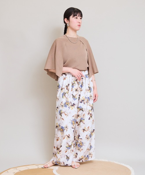 LHELBIE(レルビエ)の「【洗えるニット】ケープニットトップス(Tシャツ/カットソー・レディース・アイボリー/ブラック/グレイッシュベージュ・M)」の16枚目の写真