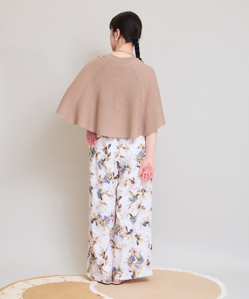 LHELBIE(レルビエ)の「【洗えるニット】ケープニットトップス(Tシャツ/カットソー・レディース・アイボリー/ブラック/グレイッシュベージュ・M)」の6枚目の写真