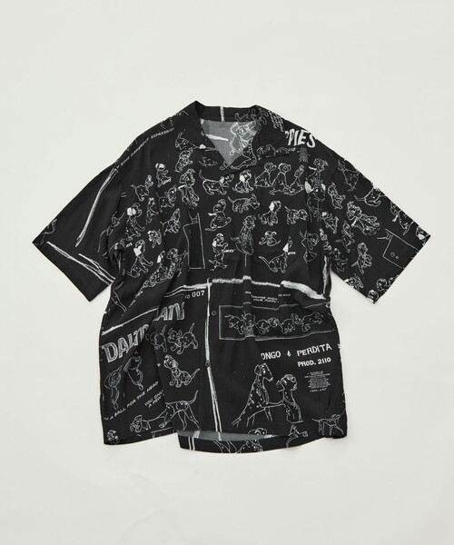 PORTER CLASSIC(ポータークラシック)の「【PORTER CLASSIC/ポータークラシック】DP-024-3966-0010/BK/DSNY M_ALOHA SHIRT/101 DLM(シャツ/ブラウス・メンズ・ブラック・M/L)」の1枚目の写真