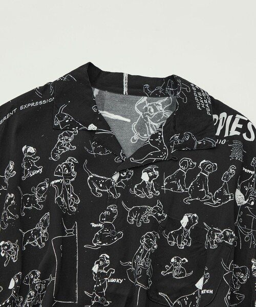 PORTER CLASSIC(ポータークラシック)の「【PORTER CLASSIC/ポータークラシック】DP-024-3966-0010/BK/DSNY M_ALOHA SHIRT/101 DLM(シャツ/ブラウス・メンズ・ブラック・M/L)」の2枚目の写真
