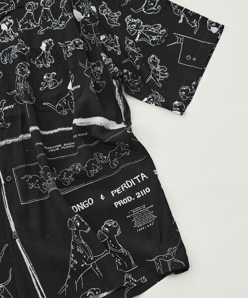 PORTER CLASSIC(ポータークラシック)の「【PORTER CLASSIC/ポータークラシック】DP-024-3966-0010/BK/DSNY M_ALOHA SHIRT/101 DLM(シャツ/ブラウス・メンズ・ブラック・M/L)」の3枚目の写真
