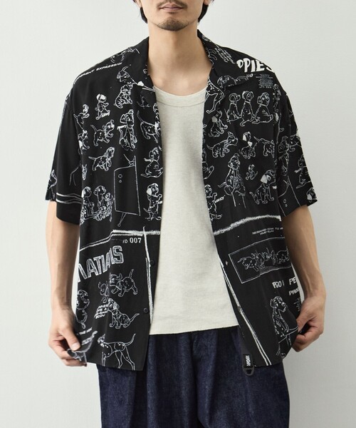 PORTER CLASSIC(ポータークラシック)の「【PORTER CLASSIC/ポータークラシック】DP-024-3966-0010/BK/DSNY M_ALOHA SHIRT/101 DLM(シャツ/ブラウス・メンズ・ブラック・M/L)」の4枚目の写真