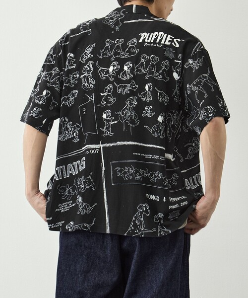 PORTER CLASSIC(ポータークラシック)の「【PORTER CLASSIC/ポータークラシック】DP-024-3966-0010/BK/DSNY M_ALOHA SHIRT/101 DLM(シャツ/ブラウス・メンズ・ブラック・M/L)」の7枚目の写真