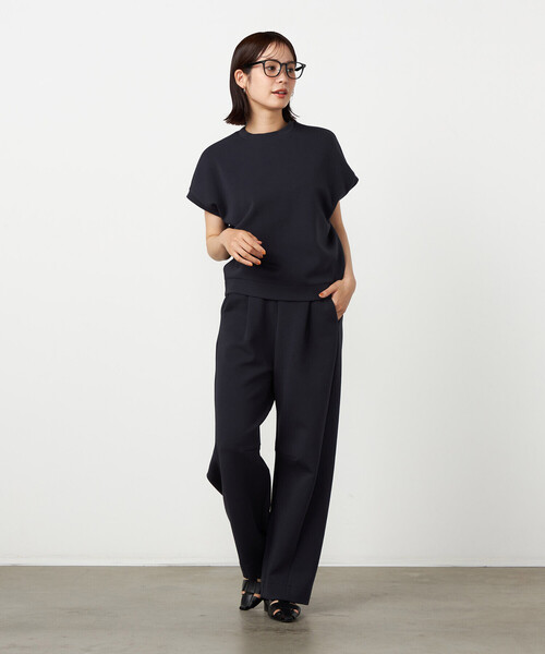 COMME CA ISM(コムサイズム)の「ジップ付きコクーントップス / セットアップ対応(Tシャツ/カットソー・レディース・サックスブルー/ネイビー/グレー・FREE)」の10枚目の写真