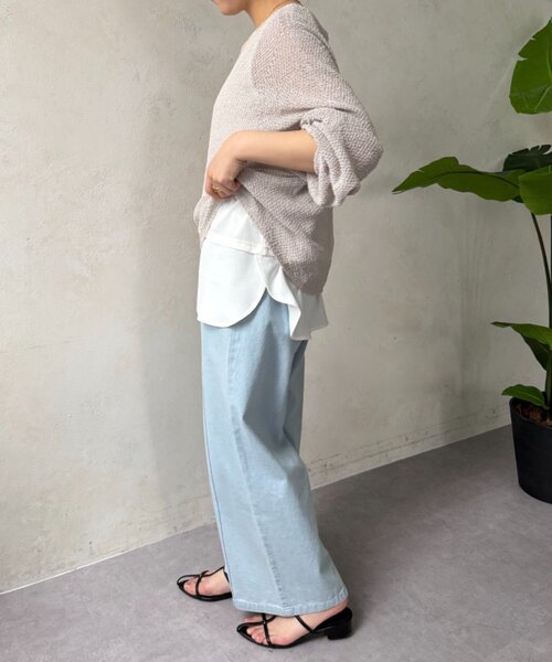 Jena espace merveilleux(ジェナ エスパスメルヴェイユ)の「裾ツイルタンクトップ(Tシャツ/カットソー・レディース・ベージュ/オフホワイト・FREE)」の8枚目の写真