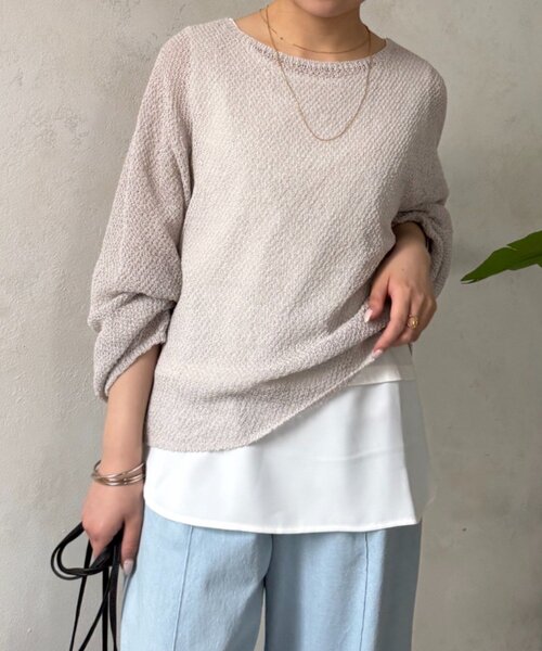 Jena espace merveilleux(ジェナ エスパスメルヴェイユ)の「裾ツイルタンクトップ(Tシャツ/カットソー・レディース・ベージュ/オフホワイト・FREE)」の9枚目の写真