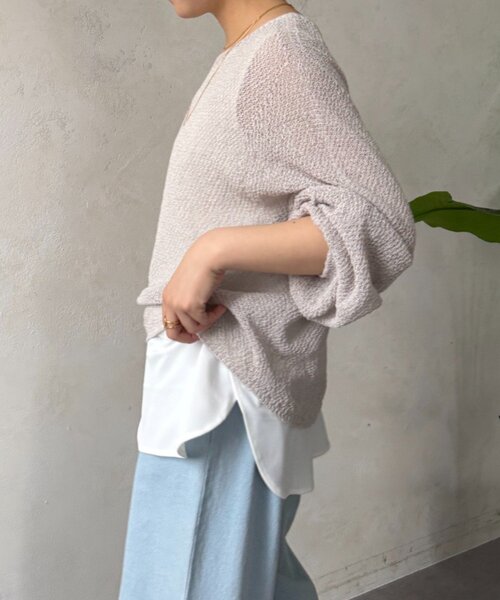 Jena espace merveilleux(ジェナ エスパスメルヴェイユ)の「裾ツイルタンクトップ(Tシャツ/カットソー・レディース・ベージュ/オフホワイト・FREE)」の10枚目の写真
