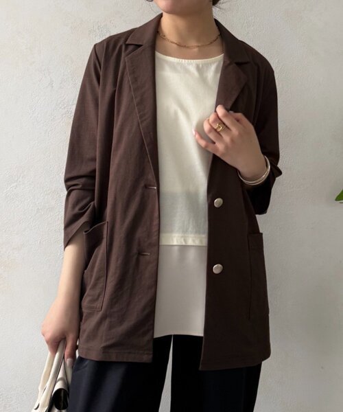 Jena espace merveilleux(ジェナ エスパスメルヴェイユ)の「裾ツイルタンクトップ(Tシャツ/カットソー・レディース・ベージュ/オフホワイト・FREE)」の12枚目の写真