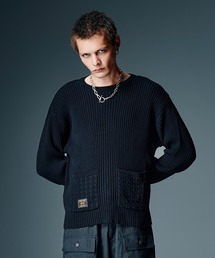glamb（グラム）の「Additional Pocket Rib Knit / アディショナルポケットリブニット（ニット/セーター）」