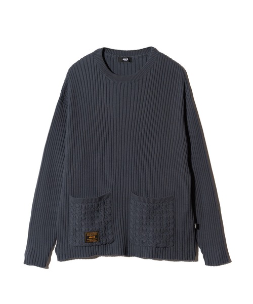 glamb(グラム)の「Additional Pocket Rib Knit / アディショナルポケットリブニット(ニット/セーター・メンズ・ネイビー/ブラック・M/L)」の3枚目の写真