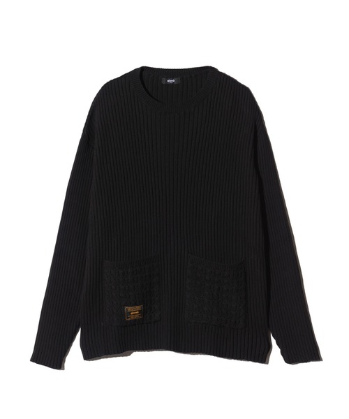 glamb(グラム)の「Additional Pocket Rib Knit / アディショナルポケットリブニット(ニット/セーター・メンズ・ネイビー/ブラック・M/L)」の4枚目の写真