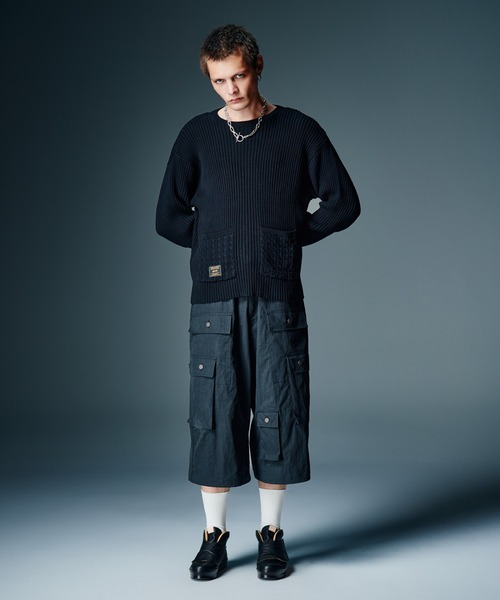 glamb(グラム)の「Additional Pocket Rib Knit / アディショナルポケットリブニット(ニット/セーター・メンズ・ネイビー/ブラック・M/L)」の7枚目の写真