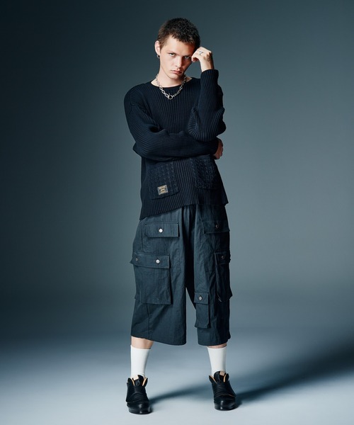 glamb(グラム)の「Additional Pocket Rib Knit / アディショナルポケットリブニット(ニット/セーター・メンズ・ネイビー/ブラック・M/L)」の8枚目の写真