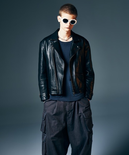 glamb(グラム)の「Additional Pocket Rib Knit / アディショナルポケットリブニット(ニット/セーター・メンズ・ネイビー/ブラック・M/L)」の15枚目の写真