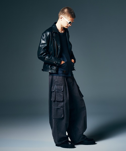 glamb(グラム)の「Additional Pocket Rib Knit / アディショナルポケットリブニット(ニット/セーター・メンズ・ネイビー/ブラック・M/L)」の17枚目の写真