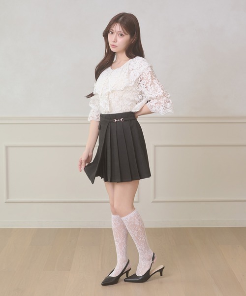 Ambre Neige（アンブルネージュ）の「ruffle frill lace blouse / ラッフルフリルレースブラウス（シャツ/ブラウス・レディース・オフホワイト/アイボリー・FREE）」の16枚目の写真